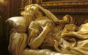 Morte della Beata Ludovica Albertoni, dalla Cappella Altieri, 1674 (dettaglio)